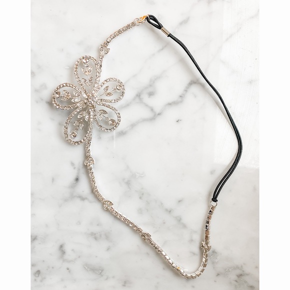 Flower Silver Headband - Picture 1 of 3